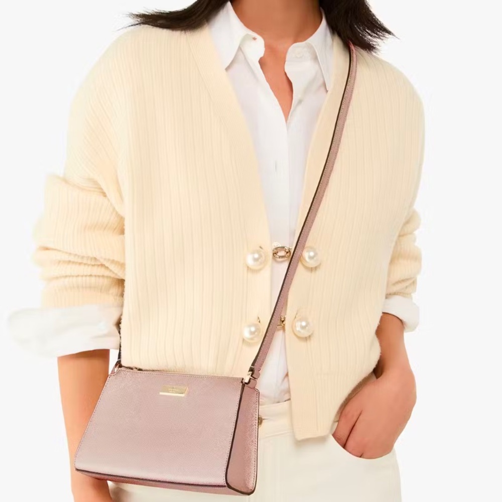HP 12/29 NWT Kate Spade Kenzie Limited Edition Metallic Mini Crossbody Rose Gold - Picture 2 of 9